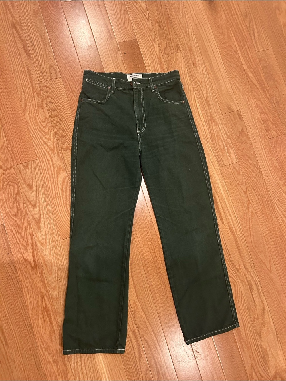 Reformation Dark Green Jeans